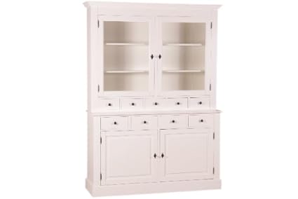 Jungbrunnen, Aufsatzschrank Country, weißer Küchenschrank, massiv