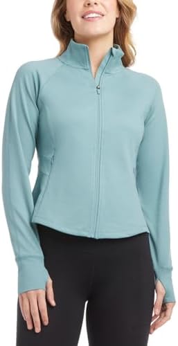 Danskin Women's Athletic Full Zip Corset Yoga Jacket at Amazon