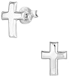 Hypoallergenic Sterling Silver Little Cross Stud Earrings for Kids (Nickel Free)