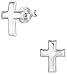 Hypoallergenic Sterling Silver Little Cross Stud Earrings for Kids (Nickel Free)