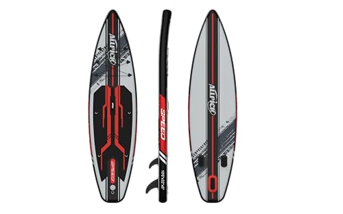 ALLPICK Premium SUP Board Set, Stand Up Paddling Board Aufblasbar, Mit Universal Kamerahalterung, Komplettes Zubehör, Verstellbares Paddel, Anfänger,