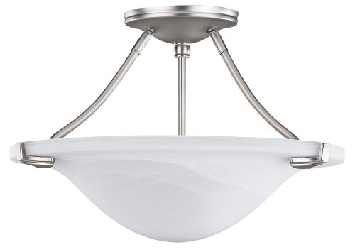 CANARM LTD. RISF65315BN Canarm LTD RISF65315BN Nouveau 3-Light Semi-Flush Mount Platinum