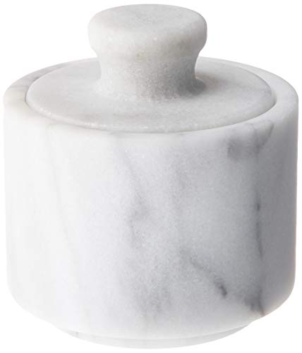 Fox Run 3849 Marble Salt Cellar, White