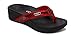 Vionic Women’s Pacific High Tide Toepost Sandals – Ladies Mid Heel Flip Flops with Concealed Orthotic Support - Red Leopard 9M