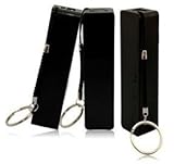 RioRand® Black Perfume Universal 2600mAh USB Port Battery Charger Portable External Emergency Power Bank with Key Ring for iPhone4 4s 5 Blackberry Samsung iPod Smart Phone