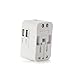 MAXAH® 2 USB Charging Port (1A) Surge Protector All in One Universal Worldwide Travel Wall Charger AC Power AU UK US EU Plug Adapter Adaptor (2 USB (1A) (Upgraded)