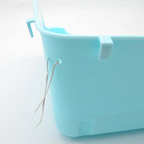 Big Triangle-shaped Rabbit Cage Litter Box Corner Toilet Potty Trainer for Adult Guinea Pig Ferret Small Animals (Blue) - Thumbnail 4