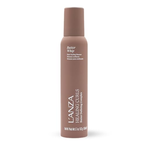 L'ANZA Healing Curls Butter Whip Styling Foam, Hair Styling Mousse for Curly Ha…