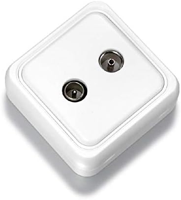 Fontini 18711052 Toma de Tv-Fm Superficie, Blanco: Amazon.es: Bricolaje y herramientas