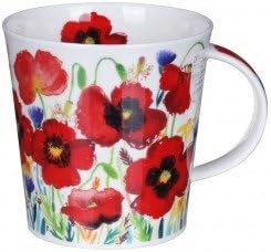 Dunoon Bone China Campagne Cairngorm Shape Mug - Poppies Design