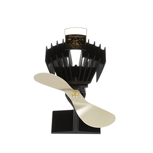 Ecofan 812AMBBX AirMax Large Heat Powered Wood Stove Fan, Made in Canada, Gold