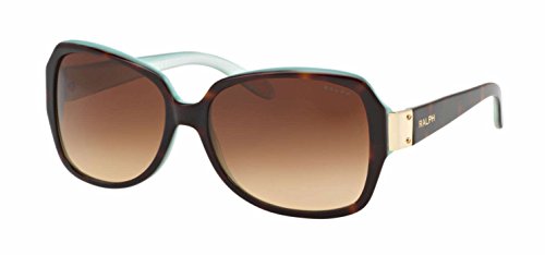 Ralph Women's RA5138 Sunglasses Tortoise/Turquoise / Brown Gradient 58mm