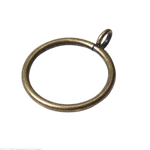 Jocon HD6038Q Pack of 28 Drapery Curtain Rings, Eyelet Rings, 1.5 Inch Inner Diameter (28, Antique Bronze)