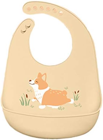 Bavoir Bebe Silicone Souple Bavoir Plastique Recuperateur Ajustable Bavoir Silicone Enfant Grande Poche Leger Impermeable Cygne Rose Chiot Jaune Amazon Fr Hygiasne Et Soins Du Corps