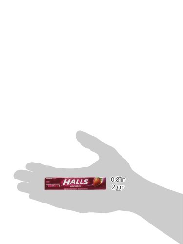 HALLS COUGH DROPS, (STRAWBERRY, 9 DROPS, 20-PACK)