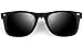 ATTCL Unisex New Unisex Reflective Wayfarer Style Flip Up Clip on Polarized Sunglasses 1HP806 Black