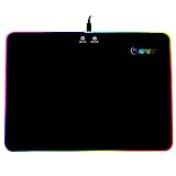NPET MP001 RGB Gaming Mouse Pad Lighting Hard Mouse Mat 9 Colorful Light Adjustable Mouse Mat for PC/Laptop/Desktop/Computer
