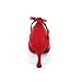 KAI-ROAD Ballroom Dance Shoes Women 3 inch Latin Dance Sandal Salsa Dance Heels, Red