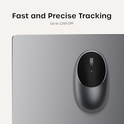 Satechi M1 Wireless Bluetooth Mouse, USB-C Rechargeable, Compact & Portable, for MacBook Air/Pro/Neo, iPad Air/Pro, iPad Mini, Mac Mini, iMac & Windows - Space Grey