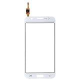 LUVSS New Touch Screen Digitizer [LCD not Included] Replacement for Samsung Galaxy J5 J500 2015 Touch Digitizer Front Outer Glass Lens with Adhesive Pre-installed Repair Part (White)