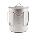 Core Element Titanium Lightweight Camping Bushcraft Mug Pot with Lid & Handle Dual Purpose - Open Fire Direct Flame Safe (15oz/450ml)