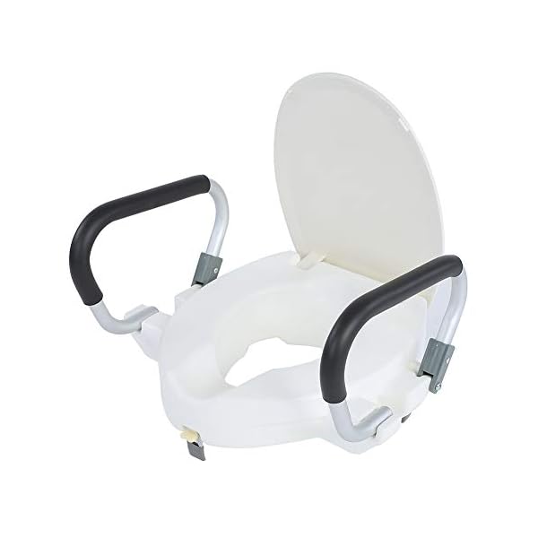 Alzador WC Adulto Asiento de Inodoro Elevado Alzador para El Inodoro para V¨¢ter y Ba?o, Blanco Alzador WC Adulto Asiento de Inodoro Elevado Alzador para El Inodoro para V¨¢ter y Ba?o, Blanco