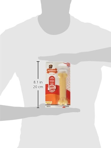 Nylabone Dura Chew Flavored Bone Dog Chew Toy, Wolf/Medium - Original Bone