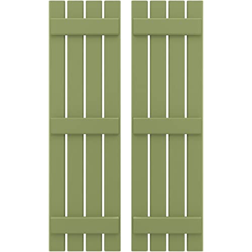 15 1/2"W x 81"H Americraft Four Board (3 Batten) Exterior Real Wood Spaced Boar…