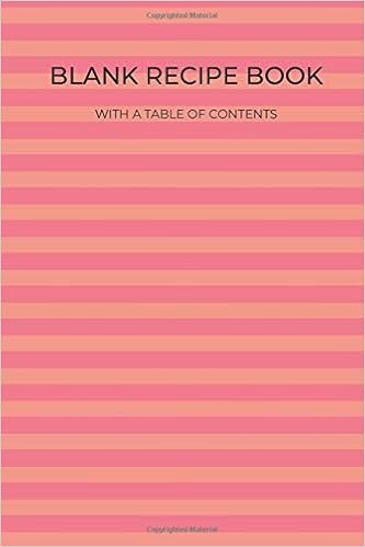 Blank Recipe Book With A Table Of Contents My Recipe Book Blank Notebook To Write Favorite Recipes In Blank Recipe Book Personalized Plenty Of To Start Writing All My