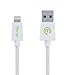 Mengo MG100 MFI Braided Tangle-Free Lightning to USB Cable, 2M - Retail Packaging - White