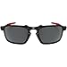 Oakley Men's Badman Polarized Iridium Rectangular, Dark Carbon/Red, 60 mm
