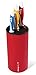 SimPrium - Red Universal Cylinder Knife Block - Light Weight & Compact Storage for up to 12 Kitchen Knives with Unique Slot Design to Protect Blades & Secure Safely, Easy to Clean