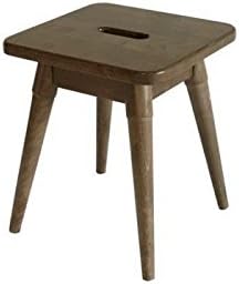 Arendal Solid Wood Square Stool in Chestnut