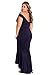 Astylish Womens Evening Dress Off Shoulder Flouncing Mermaid Formal Prom Gowns Large Navy