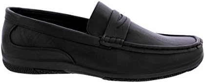 Joy Foot - Men's Black Moc Toe Driving Shoes - Black