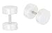 16g 8mm Acrylic White Cheater Plug Earrings, Fake 0 Gauge Earrings with Surgical Steel Bar