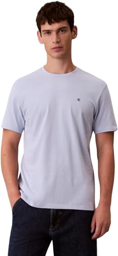 Camiseta de Manga Corta Hombre Classic Monogram tee con Cuello Redondo, Azul (Casual Blue), M