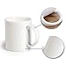 8PCS Sublimation Coffee Mug Blanks 11oz White Coffee Cup Set Ceramic Mugs for Coffee Tea Cocoa Milk,Personalized Gifts for Christmas,Halloween,Birthday,Father's Day