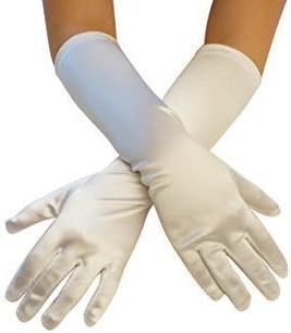GavellaGifts Girls Satin Formal Gloves - Princess, Dress Up, Pageant, Flower Girl