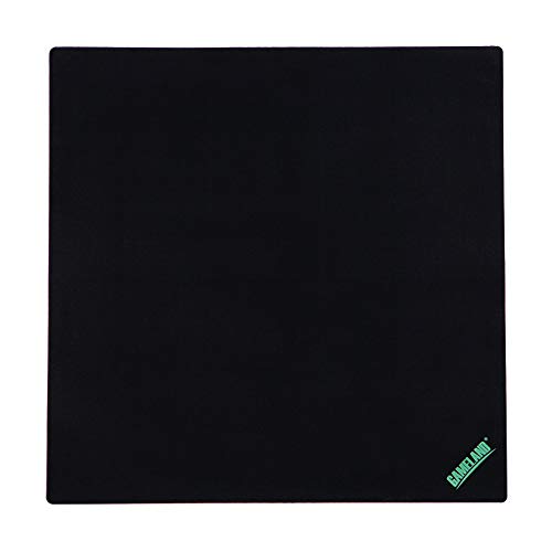 Anti Slip and Noise Reduction Rubber Foam Mahjong Mat Poker Mat Card Game Board Game Table Cover with Gameland 32.6 x 32.6 inches- Black - Thumbnail 3