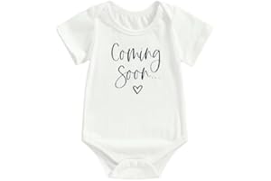 Merqwadd Pregnancy Announcement Baby Bodysuit Reveal Idea&Surprise Gift For Husband, Grandma, Grandpa or Family