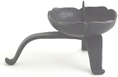 南部鉄器 燭台 花 新作アイテム毎日更新 サイズ １２０ ８５ 高さ７０ カラー 黒 重 量 ２００ｇ