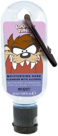 Mad Beauty Looney Tunes Taz Clip & Clean Hand Gel 30ml Aqua Scent