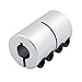 uxcell 8mm to 10mm Shaft Coupling 40mm Length 25mm Diameter Coupler Aluminum Alloy Joint Motor for 3D Printer CNC Machine DIY Encoder