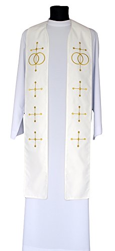 Cream Gothic Clergy stole "Wedding" SH631-K51 (cream)