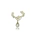 Women ear Cuff Wrap Rhinestone Crystal Clip On Earring Jewelry Silver 1 by JASSINS