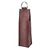 Viski Admiral Brown Leather Wine Tote, Carrier for Single Bottle