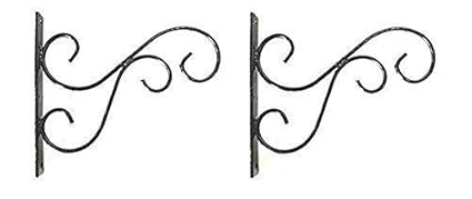 Indian Artisans Metal Wall Bracket for Planters & Birds Feeder etc,Set of 2.