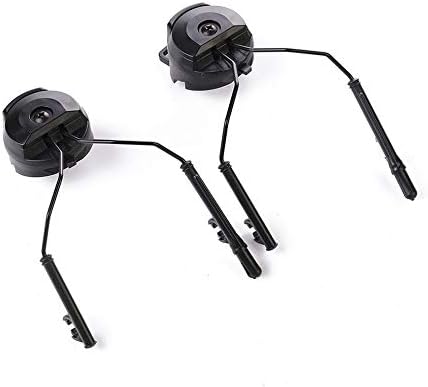 fengwen66 Military Tactical Helmet Adapter Headset Holder Fast Helmet Rail Adapter(black