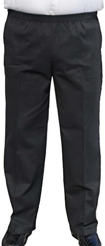 The Senior Shop Men's Full Elastic Waist Twill Casual Pant 2XL/30 Black